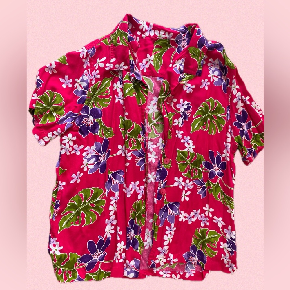 Pink hawaiian shirt